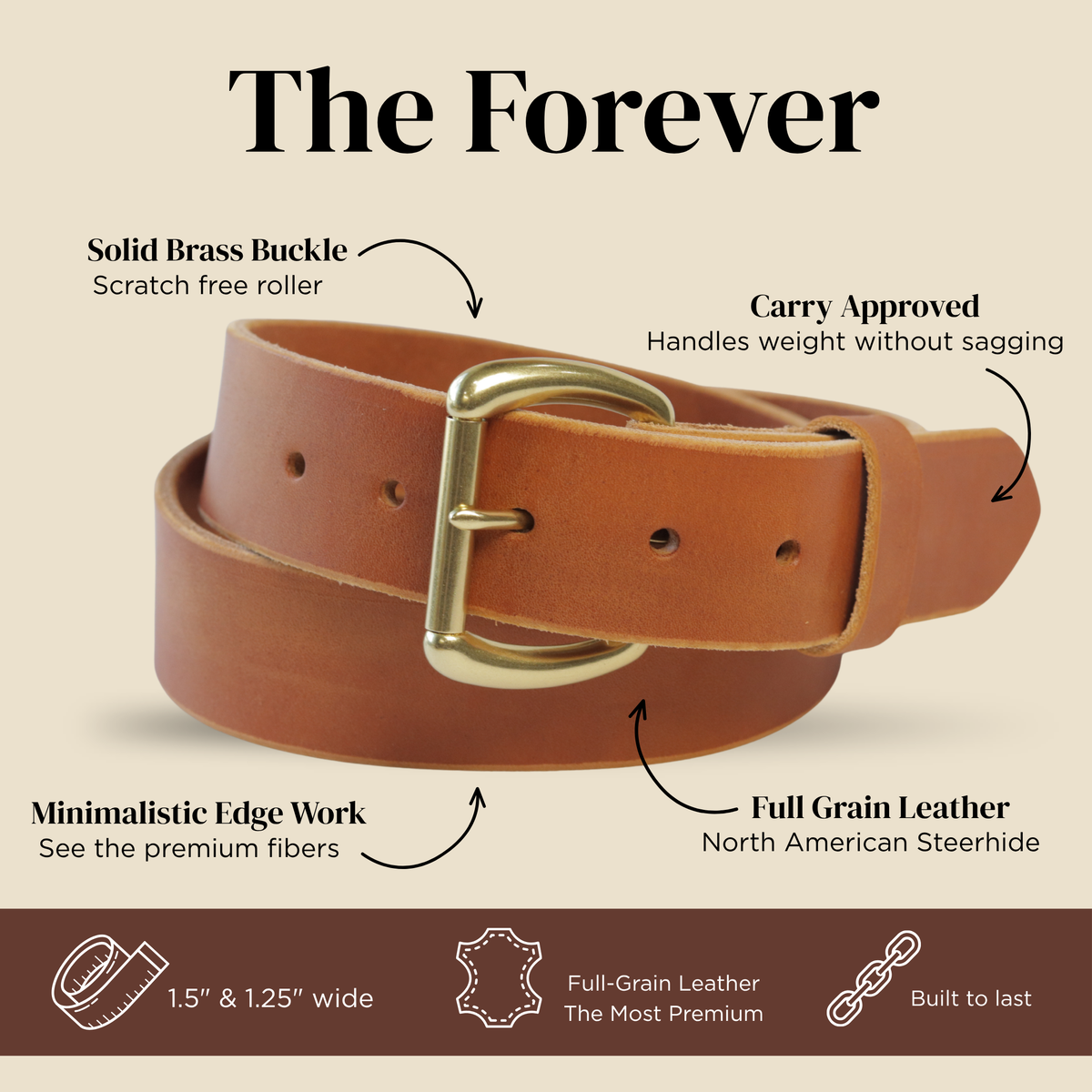 The Forever Belt - Chestnut
